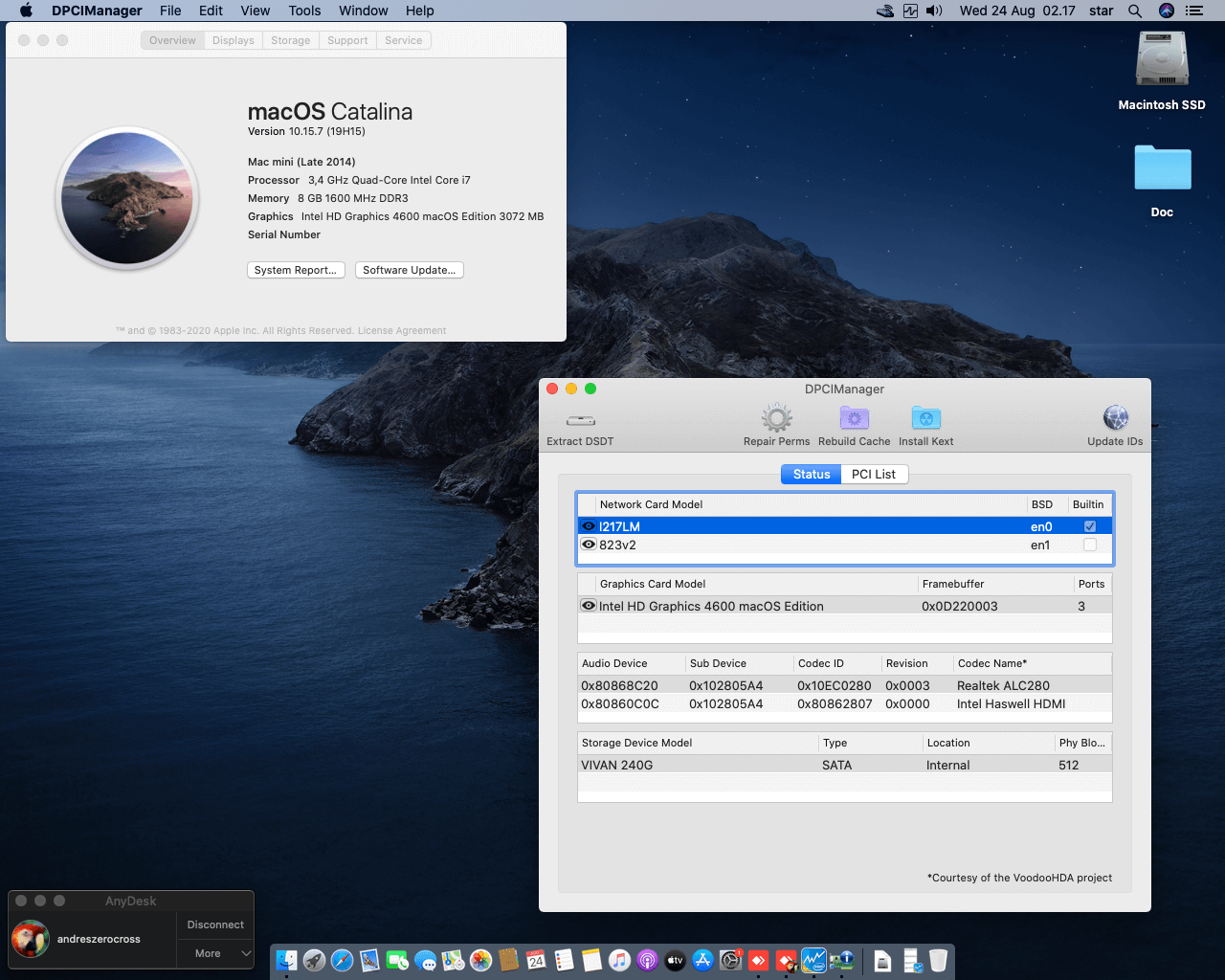 Success Hackintosh macOS Catalina 10.15.7 Build 19H15 in Dell Optiplex 9020 SFF